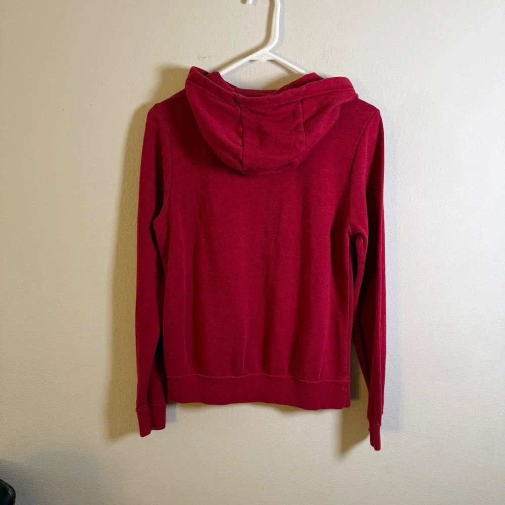 Nike Womens Cowl Neck Hoodie Dark Red‎ Heather Pullover XS Sweatshirt Logo